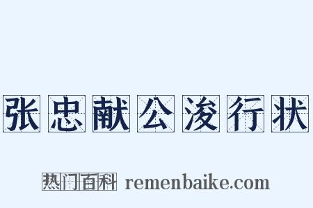 张忠献公浚行状是什么意思的图片